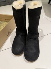 Kensington Black Leather UGG