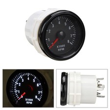2'' 52mm Rev Counter 0-8000 RPM Analogue Tachometer Tacho Gauge Meter Kit 12V UK