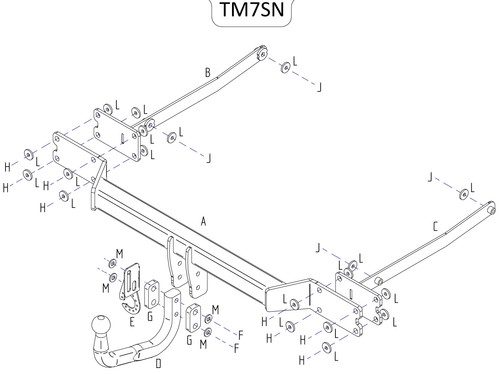 Towtrust swan neck - neck, for