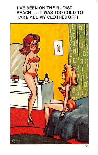 Postcard comic risque - comic,