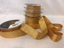 Berisfords Sparkly Lame Ribbon Rose Gold Silver Gold Copper Glitter 3/15/25/40mm