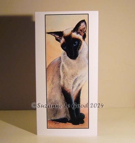 Siamese cat art - art, greetings