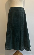 East 100% Suede A-Line Skirt