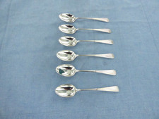 AN ANTIQUE SET OF SIX STERLING SILVER TEASPOONS.SHEFFIELD 1915.