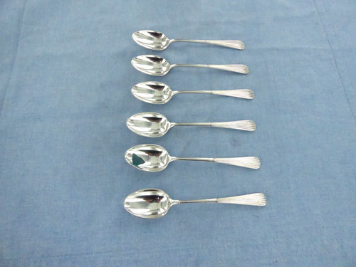 Antique set six sterling - six,