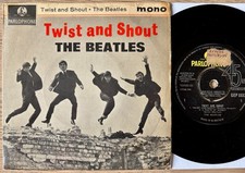 THE BEATLES TWIST AND SHOUT 7" EP PARLOPHONE (1963) GOOD MISPRINT GT BRITAIN