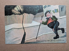 OLD POSTCARD SEASIDE HUMOUR ARTIST DRUNK MOON WOBBLE DR 245