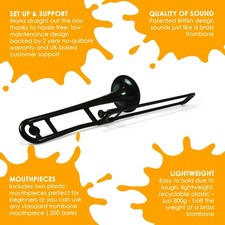 Pbone black plastic - pbone, trombone