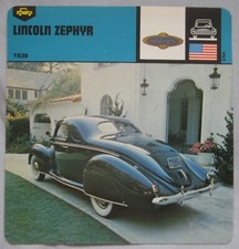 Lincoln Zephyr - Edito-Service Information Collectors Card
