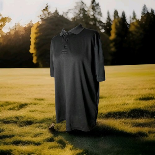 Woodworm black golf polo - woodworm,