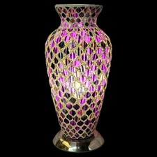 Mosaic Vase Lamp Bedroom/Table Light 38cm
