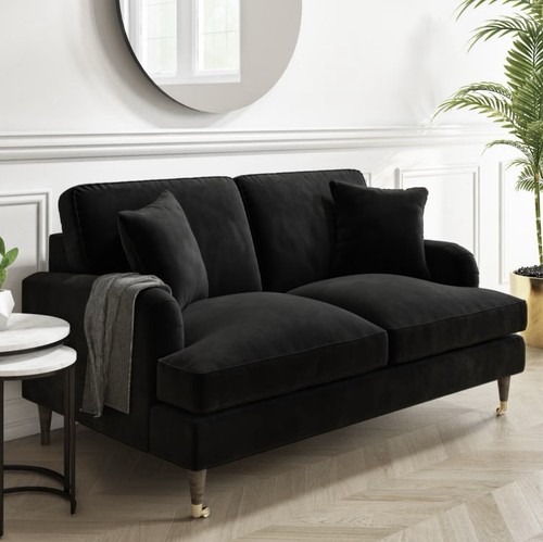 Velvet sofa seater couch - velvet, 2