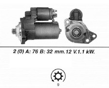 Genuine WAI Starter Motor for