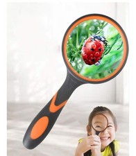 Magnifying Glass 10X, Handheld Reading Magnifier with Non-Slip Soft Rubber Handl