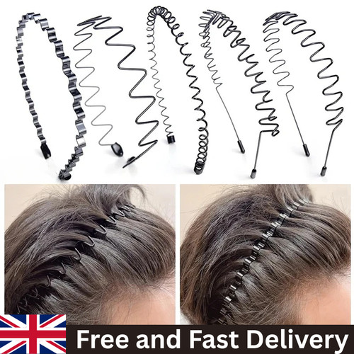 Black metal sports hairband - sports,