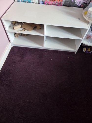 White unit with storage - white, tv