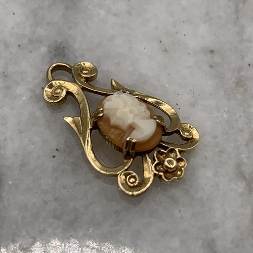 Gold cameo floral - ct,