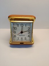 Westclox Vintage Wind-Up Folding Travel Alarm Clock. Working