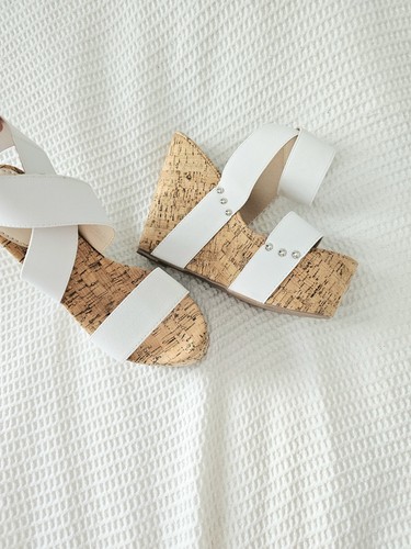 White elastic cross strap - white,