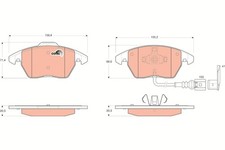 Front brake pad set disc - brake,