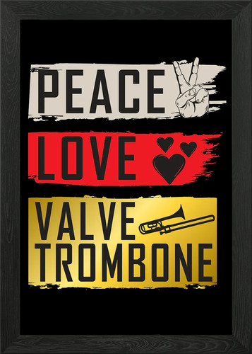 Peace love valve - valve, trombone