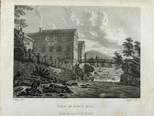 1794 Scout Mill, Mossley, Manchester Original Antique Print