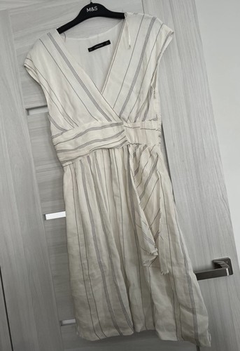 Ladies zara linen dress s - linen,
