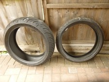 Michelin Pilot Power 3 Road 4 120/70 190/50 ZR17 Pair Used Tyres Scrubs 3-5mm