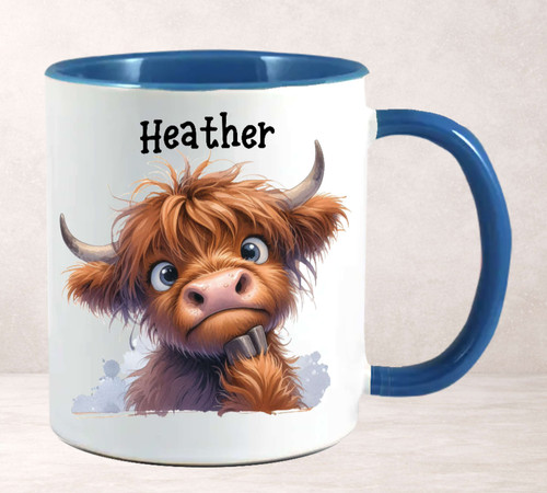 Personalised mug highland - mug, cow