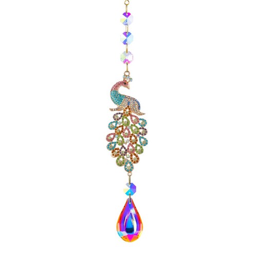 Crystal suncatcher peacock - suncatcher,
