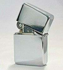 Chrome Petrol Lighter Windproof Refillable Silver Birthday Christmas Gift *