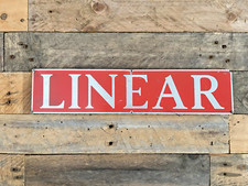 VINTAGE 18" ALLOY LINEAR DIESEL LOCOMOTIVE TRAIN PLAQUE SIGN NAME PLATE RAILWAY