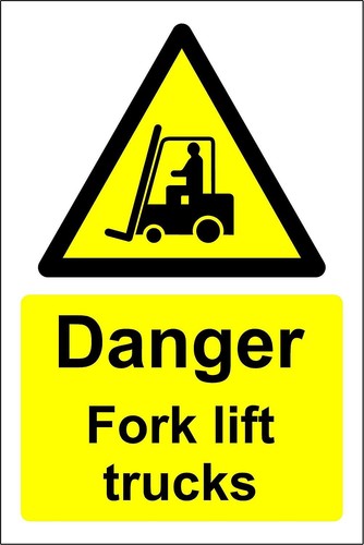 Danger fork lift - , trucks