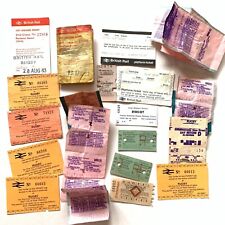 Job lot of British Railway Ticket Stubs Receipts Ephemera 1980's Collectors R364