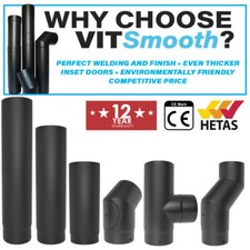 5 Inch Matt Black Stove Pipe &