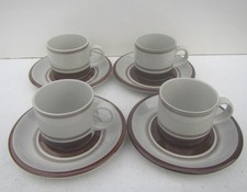 4 x Arabia, Finland Coffee Cups & Saucers