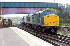 class 37 no 37608 with 93001 and 37800 at moorthorpe
