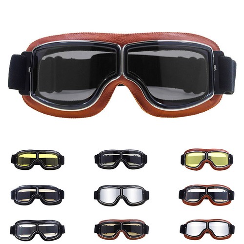 Vintage leather sunglasses - leather,