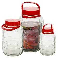 5 8 10 Litre Large Glass Preserve Food Beverage Juice Airtight Container Jar