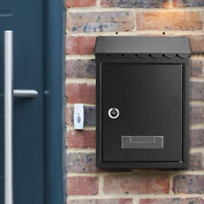 OUTDOOR METAL POST BOX POSTBOX LOCKABLE LETTER MAIL BOX WALL MOUNTED WITH 2 KEYS