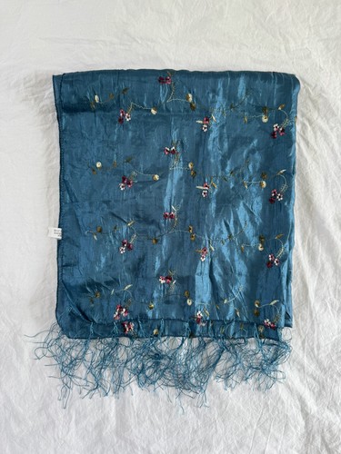 Vintage silk piano boho - , shawl
