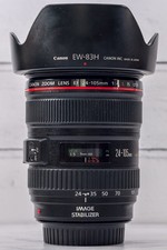 Canon 24-105mm f4L IS USM with hood and caps
