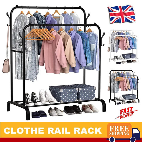 Heavy duty double clothes rail - heavy,