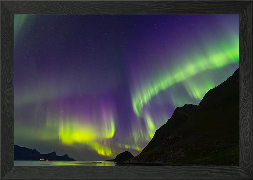 Magical northern lights over - lights,