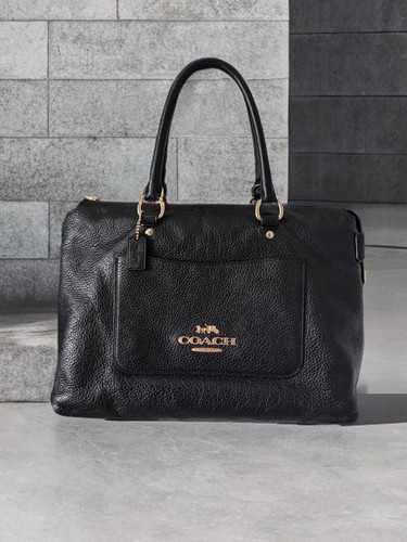 Coach leather bag - leather, black