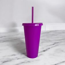 Purple 24oz Cold Cup With Lid
