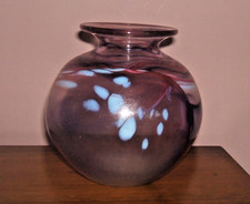 beautiful Signed Siddy Langley Art Glass  Vase - (1994)