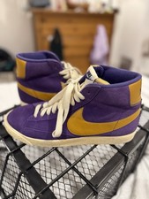 Nike Blazer Mid Suede Vintage Court Purple Gold Lakers UK 8 US 9 518171-500 New