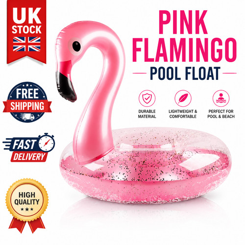 Inflatable flamingo pool float - inflatable,