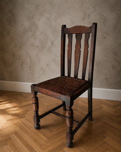 Vintage oak chair solid - oak,